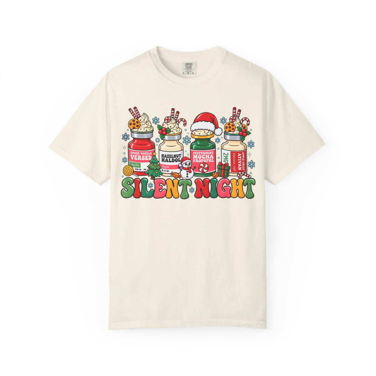 Silent Night | Funny EMS Christmas Comfort Colors® T-Shirt | Medical Humor Holiday Tee