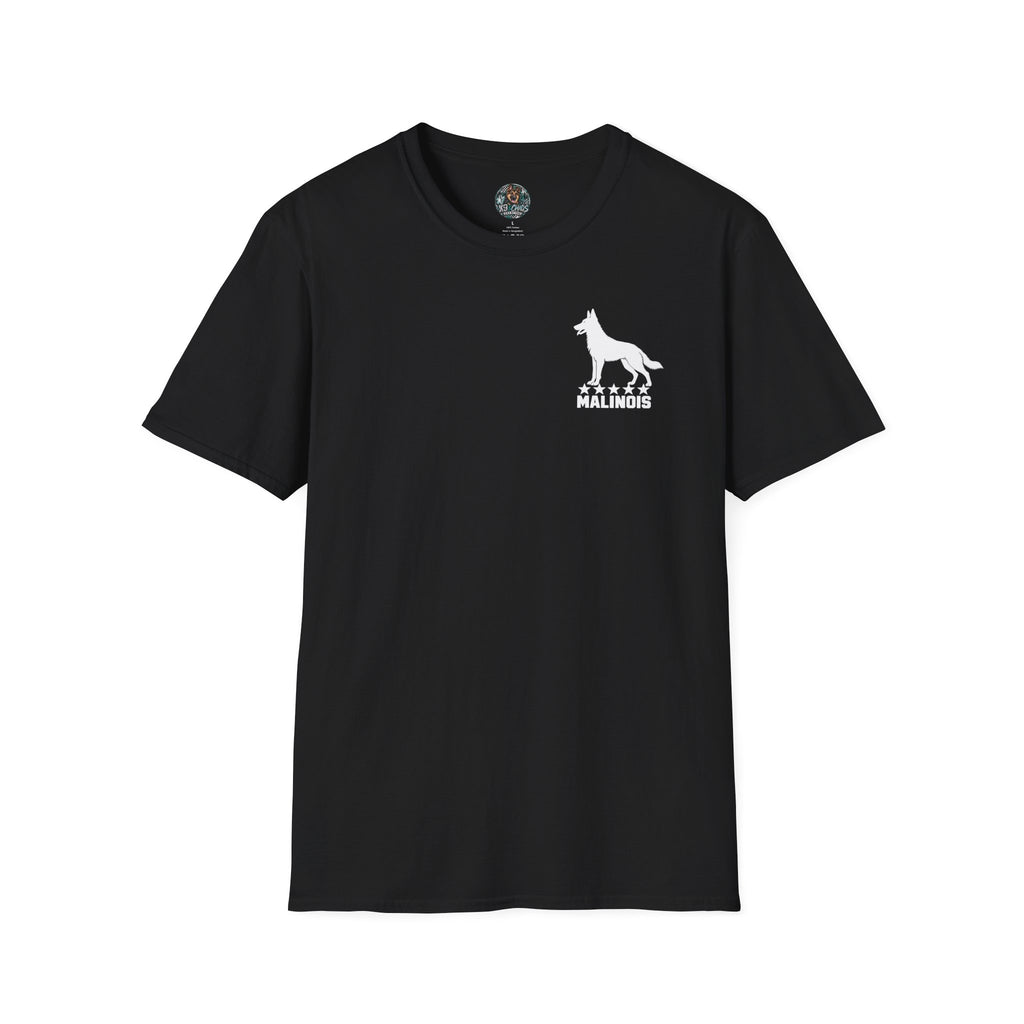 Belgian Malinois Camo American Flag T-Shirt | K9 Working Dog Shirt | Gildan 64000
