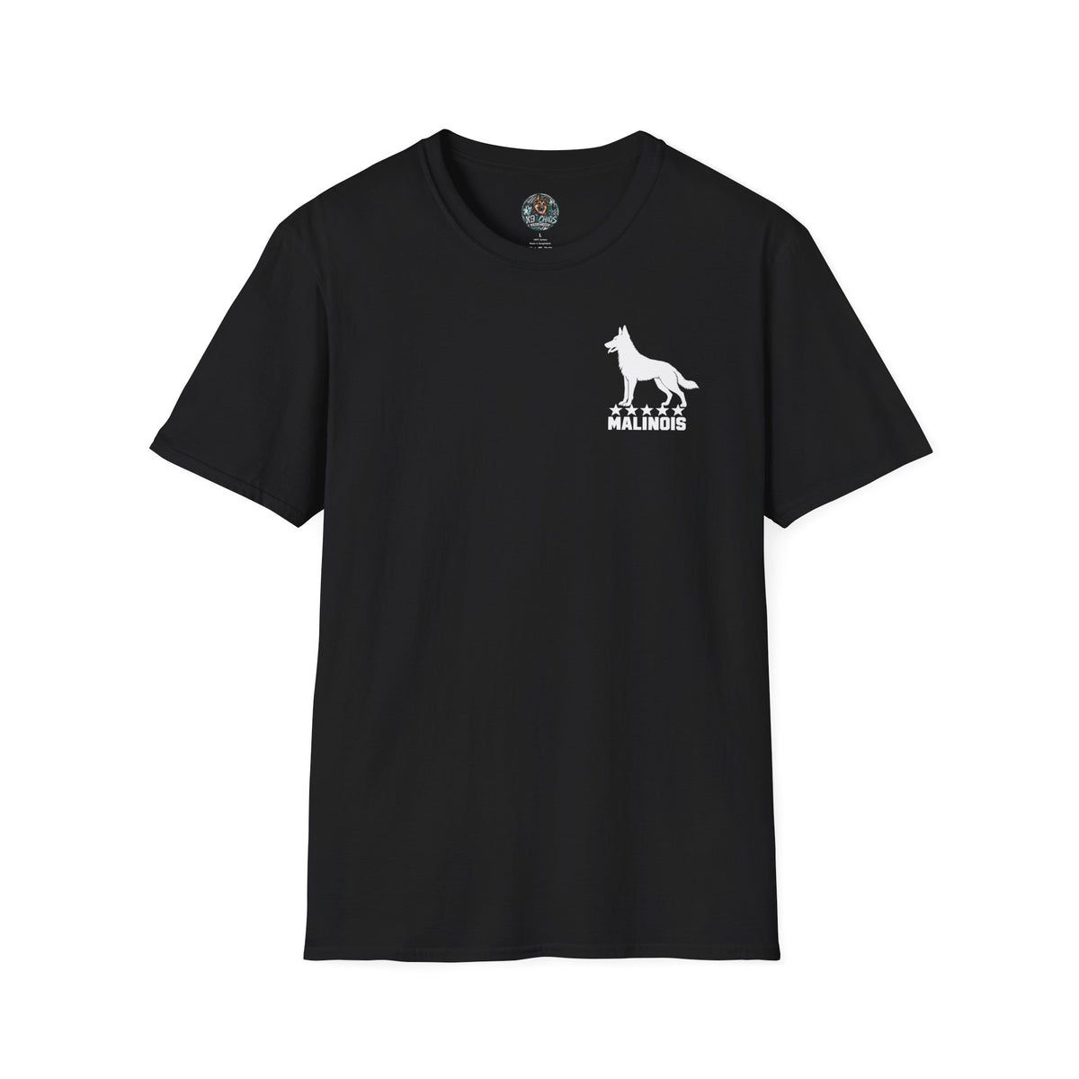 Belgian Malinois Camo American Flag T-Shirt | K9 Working Dog Shirt | Gildan 64000