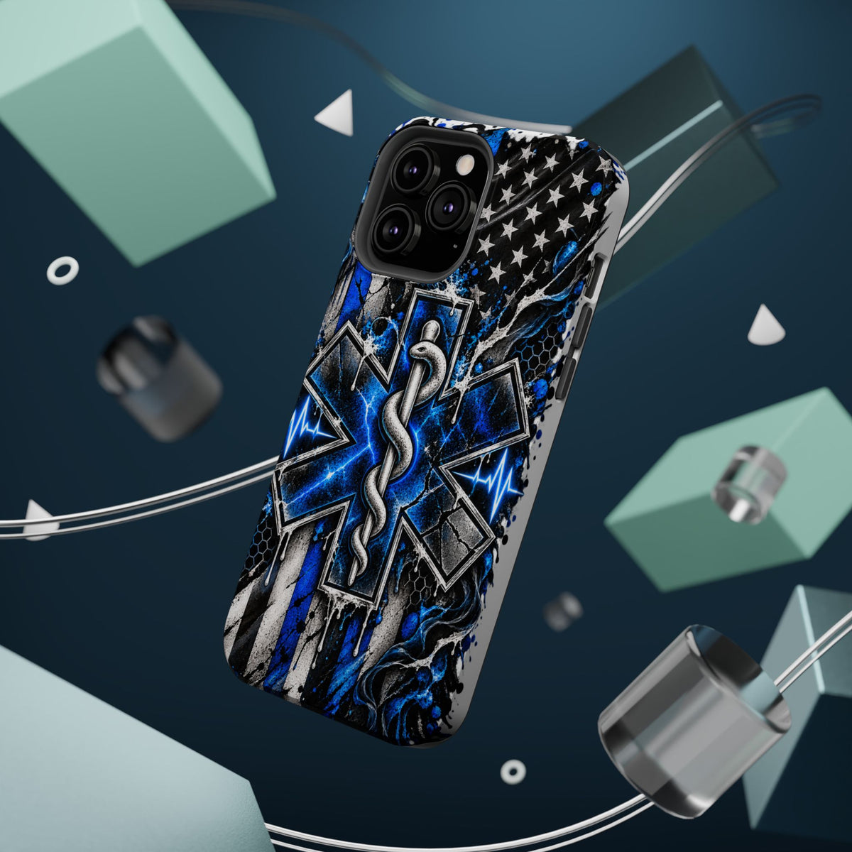 First Responder Strong | Distressed Star of Life EMS Phone Case