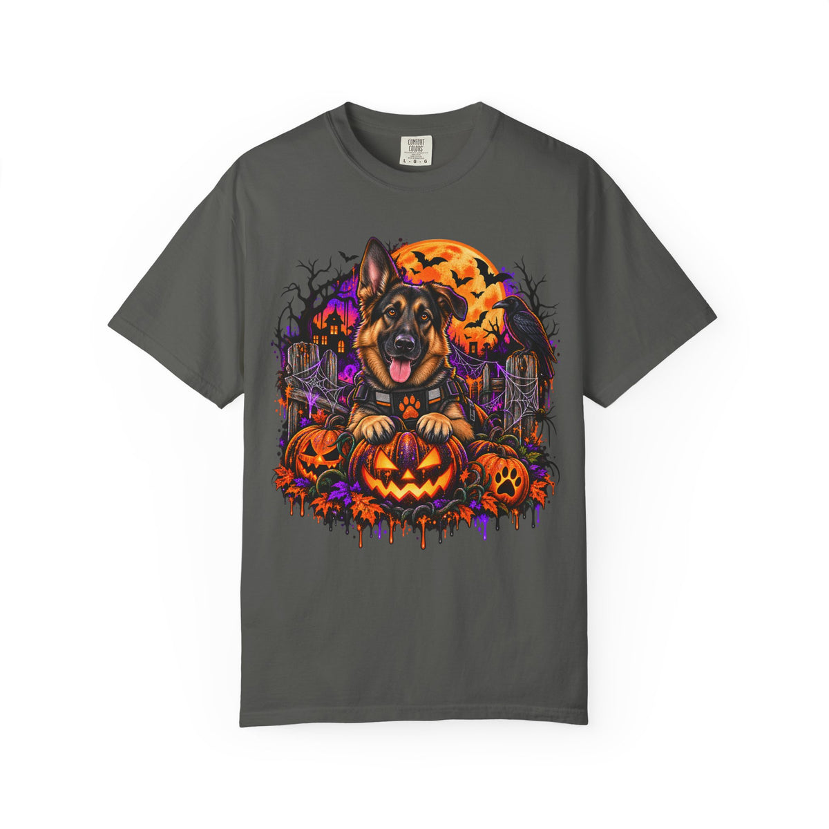 Spooky K9 Pumpkin Patch | Halloween German Shepherd Comfort Colors® T-Shirt