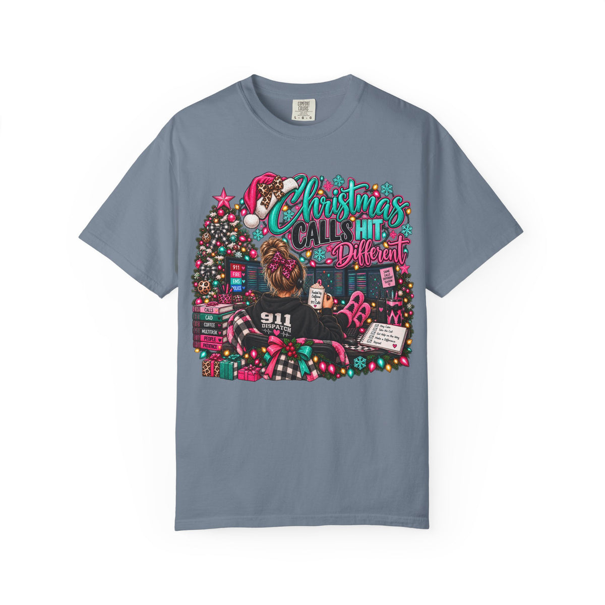 Christmas Calls Hit Different | 911 Dispatcher Christmas T-Shirt | Holiday Dispatch Shirt