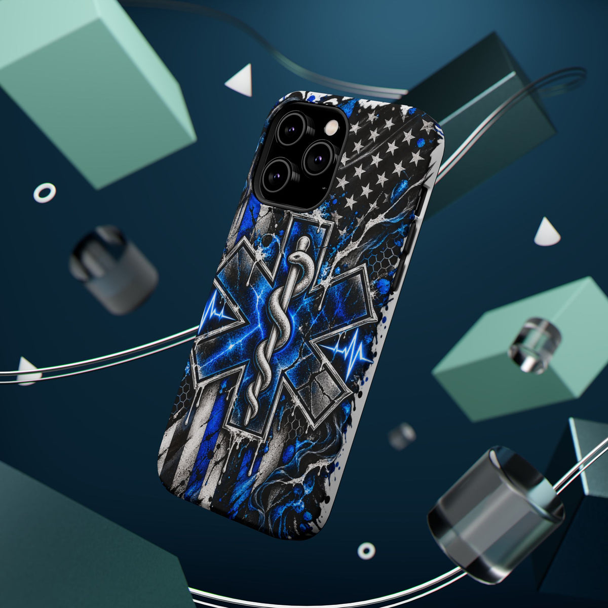 First Responder Strong | Distressed Star of Life EMS Phone Case