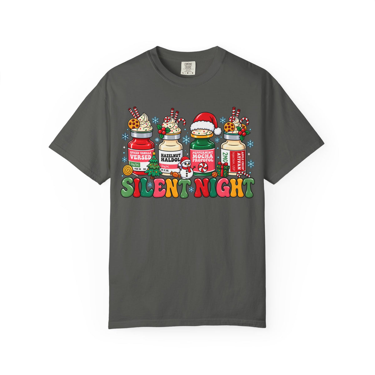 Silent Night | Funny EMS Christmas Comfort Colors® T-Shirt | Medical Humor Holiday Tee