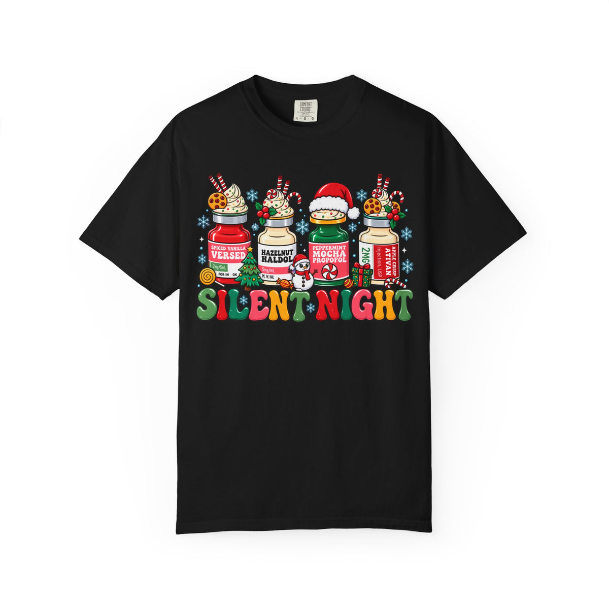 Silent Night | Funny EMS Christmas Comfort Colors® T-Shirt | Medical Humor Holiday Tee