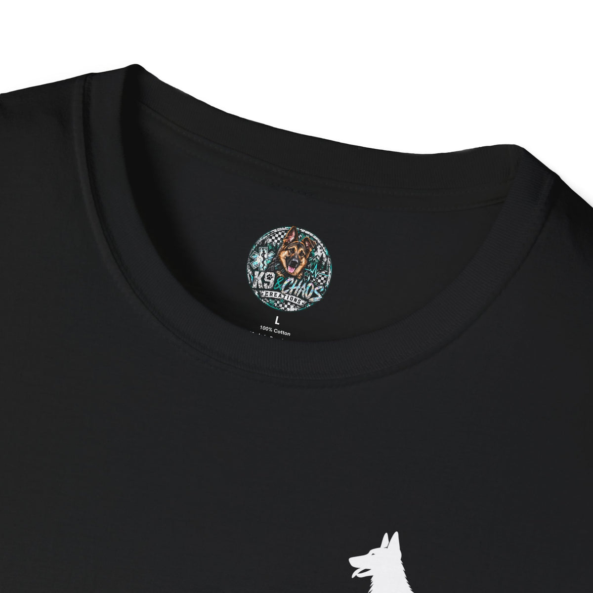 Belgian Malinois Camo American Flag T-Shirt | K9 Working Dog Shirt | Gildan 64000