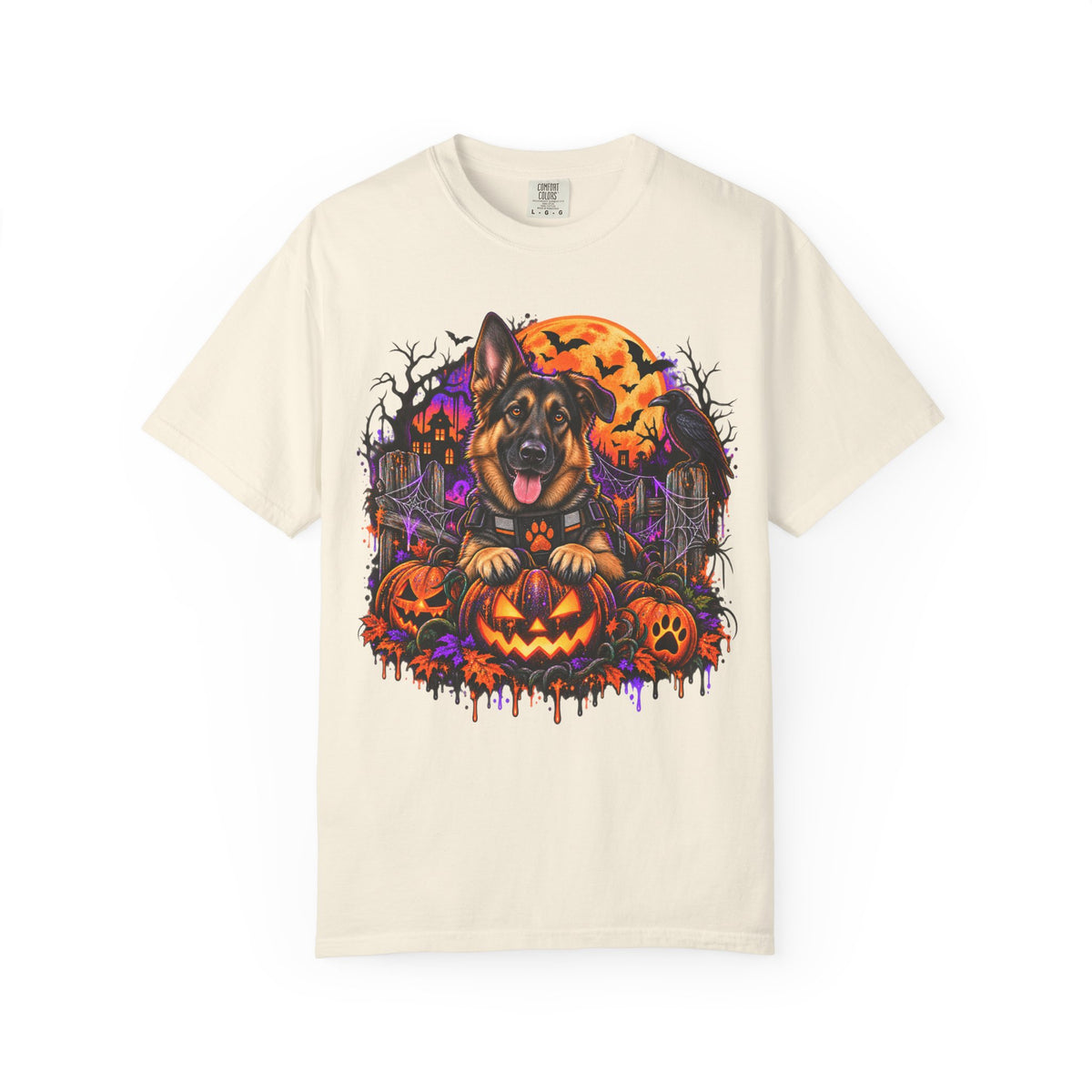 Spooky K9 Pumpkin Patch | Halloween German Shepherd Comfort Colors® T-Shirt
