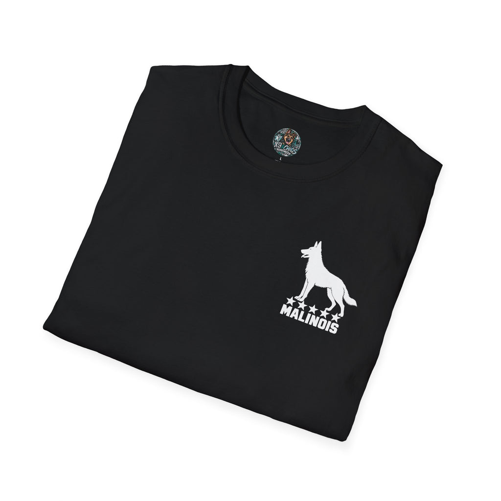 Belgian Malinois Camo American Flag T-Shirt | K9 Working Dog Shirt | Gildan 64000