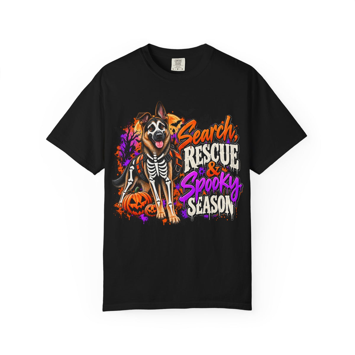 Search, Rescue & Spooky Season | Halloween K9 Graphic Tee