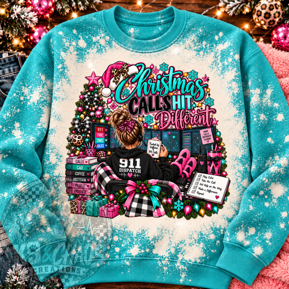 Christmas Calls Hit Different 911 Dispatcher PNG | Digital Download