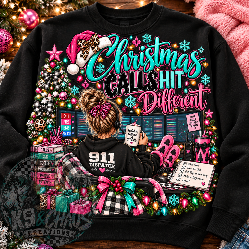Christmas Calls Hit Different 911 Dispatcher PNG | Digital Download