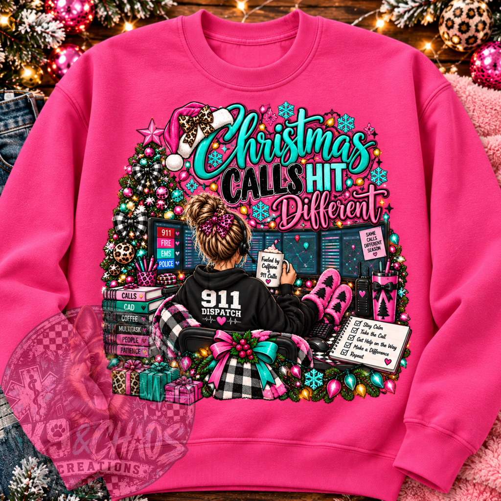 Christmas Calls Hit Different 911 Dispatcher PNG | Digital Download