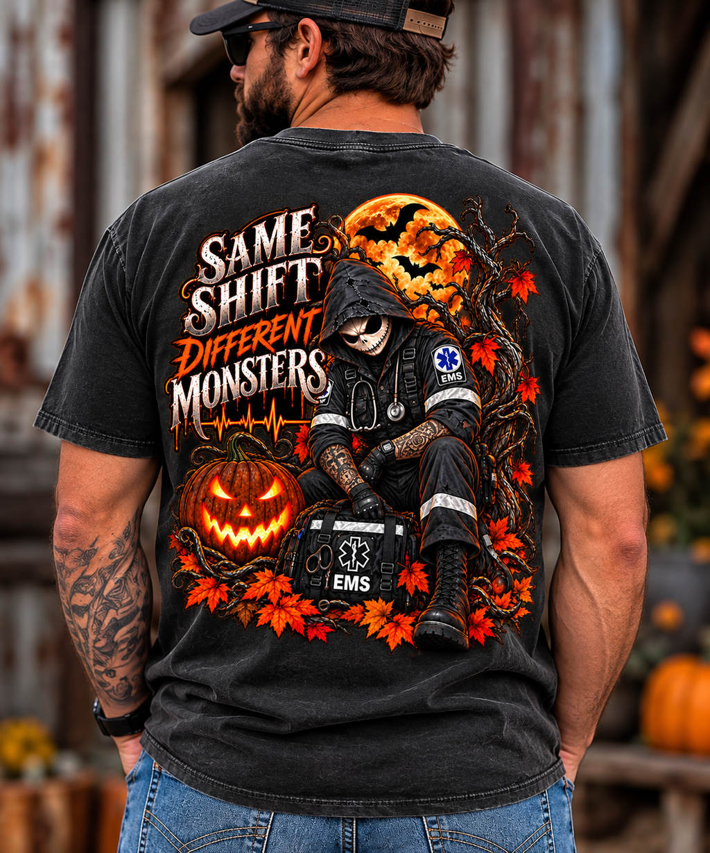 Same Shift Different Monsters | Halloween EMS Comfort Colors® T-Shirt