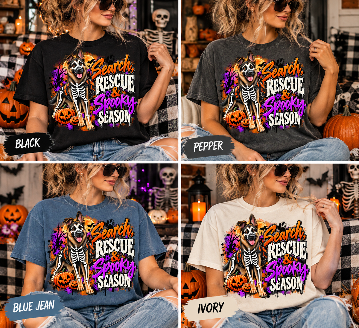 Search, Rescue & Spooky Season | Halloween K9 Graphic Tee